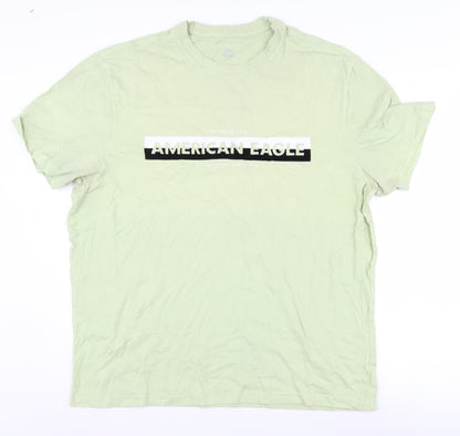 Mens UK Size XL American Eagle Green  T-Shirt