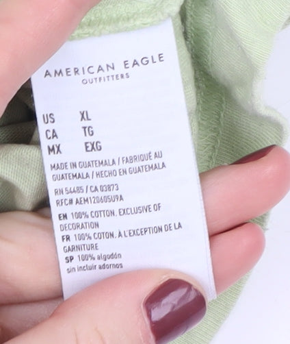 Mens UK Size XL American Eagle Green  T-Shirt