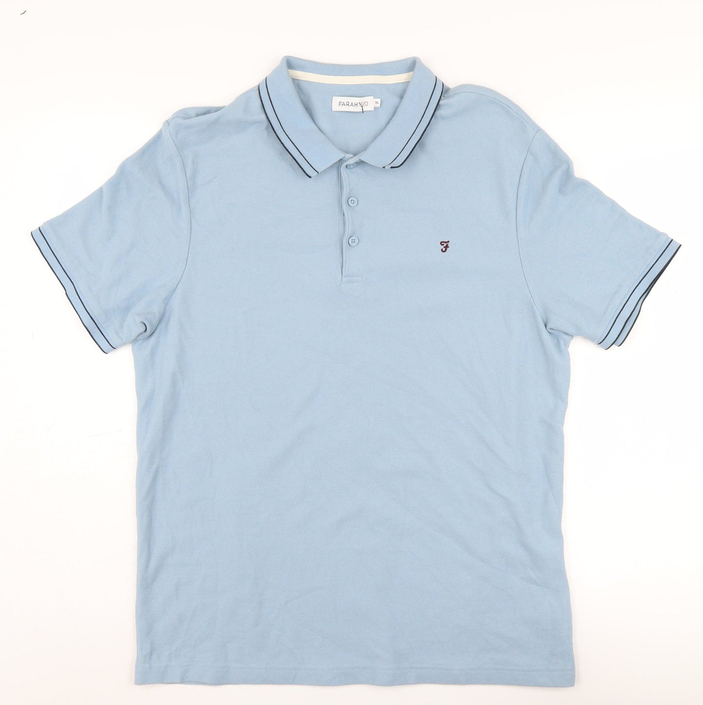 Farah Men's Blue Polo Shirt XL Casual Short Sleeve