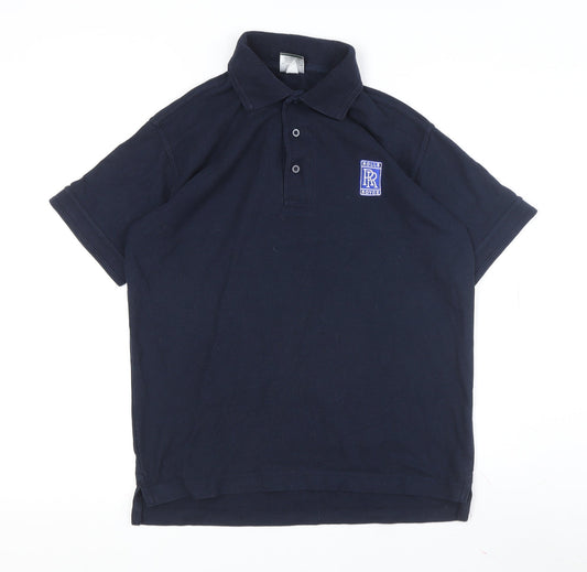 Uneek Men's Blue Polo Shirt - Size S, Short Sleeve, Logo Accent