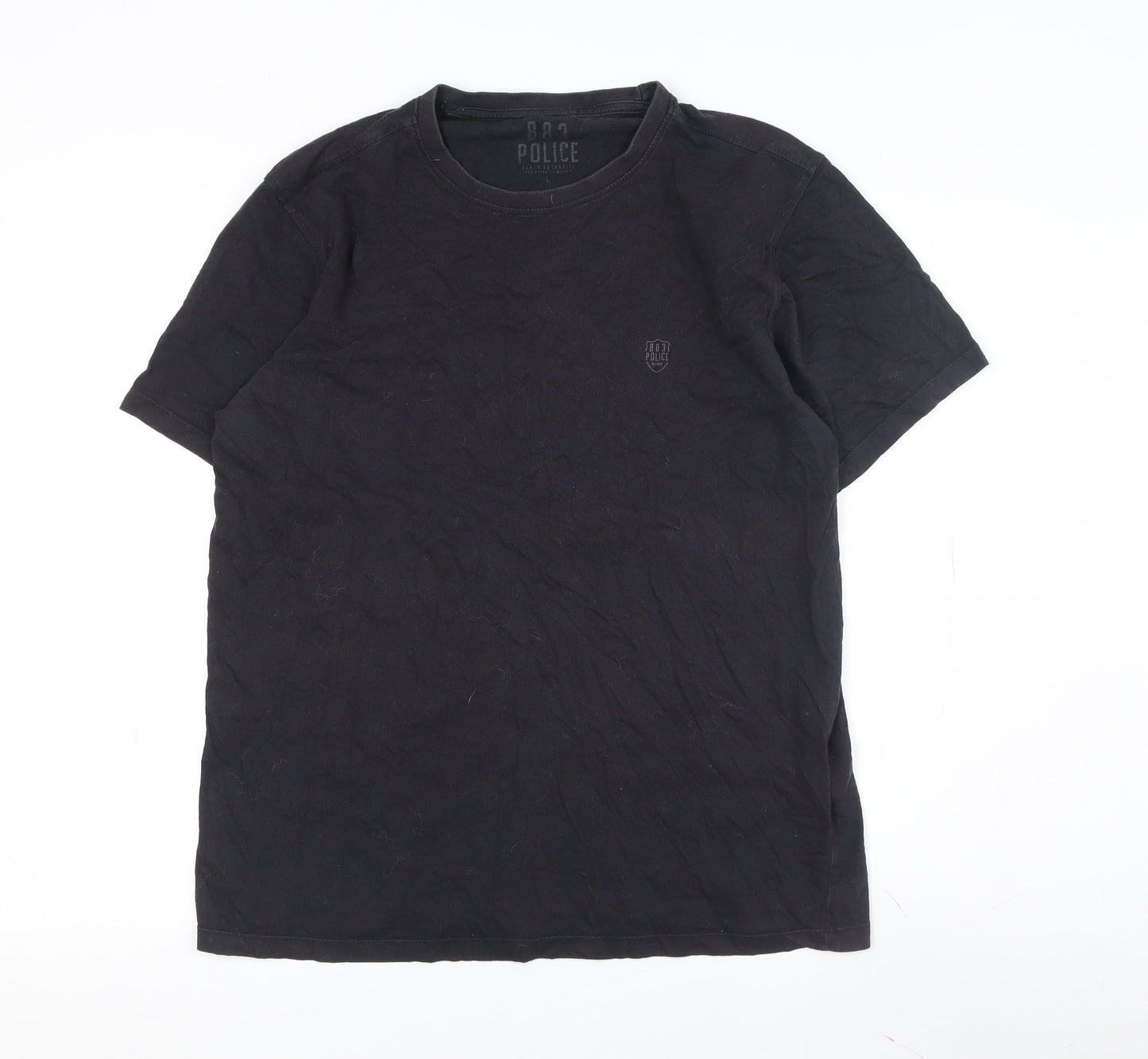 Police Men's Navy Slim Fit Cotton T-Shirt