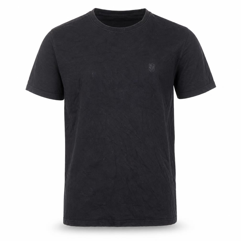 Mens UK Size S Police Navy  T-Shirt