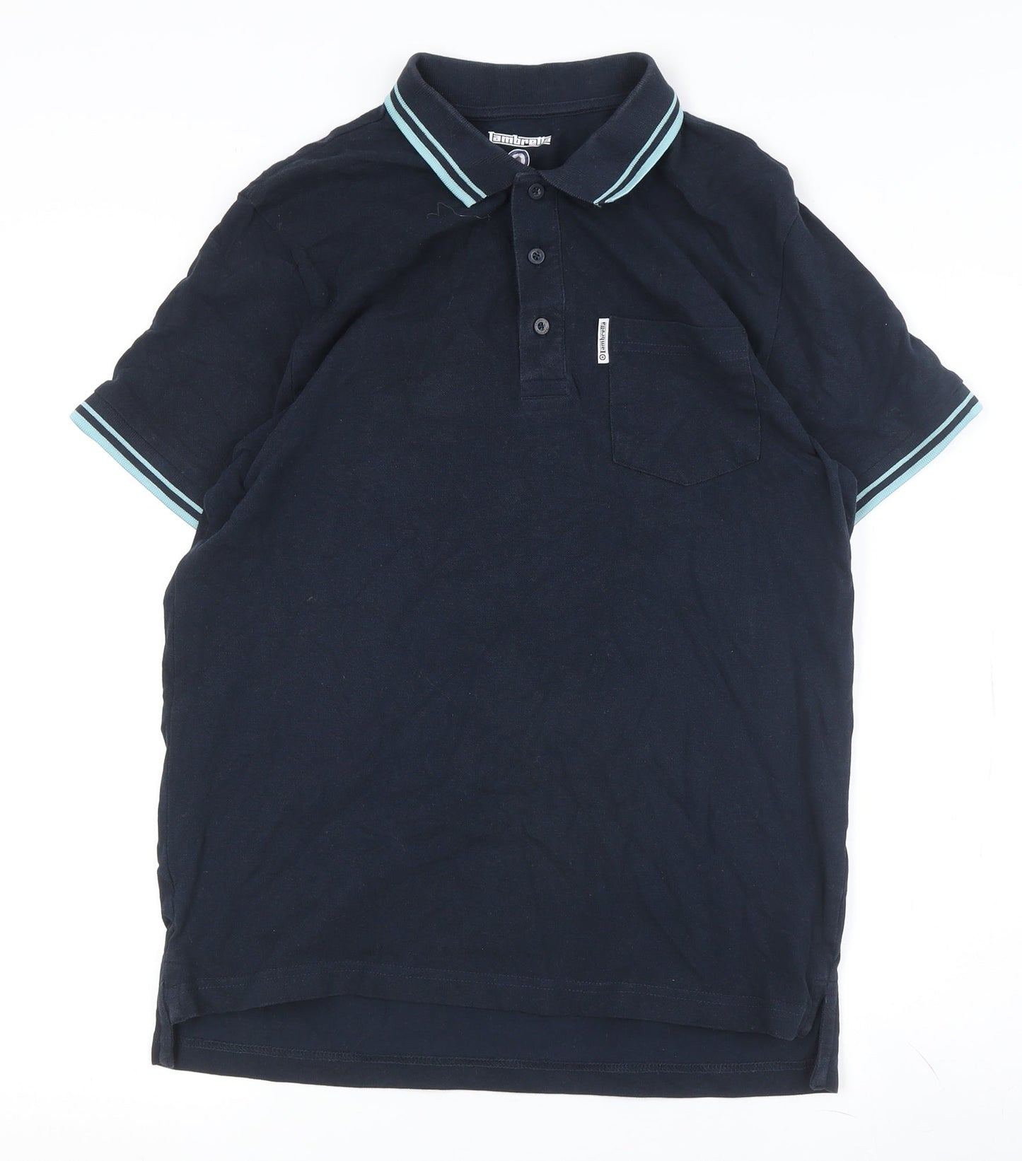 Lambretta Men's Blue Polo Shirt M Short Sleeve