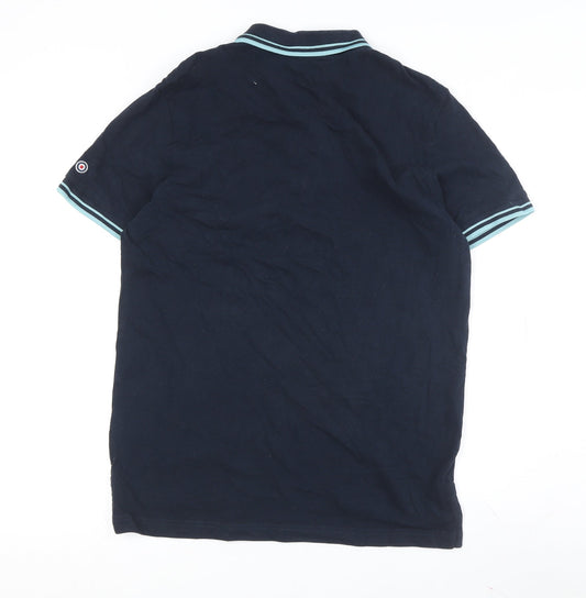 Lambretta Men's Blue Polo Shirt M Short Sleeve