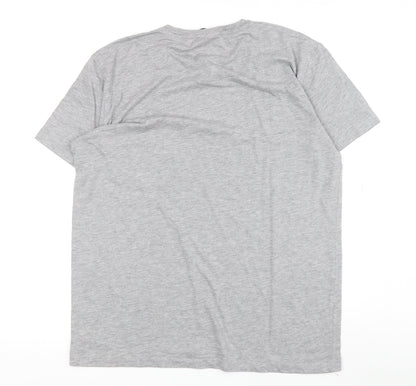 Avora London Men's Grey Anime Graphic T-Shirt, Size L