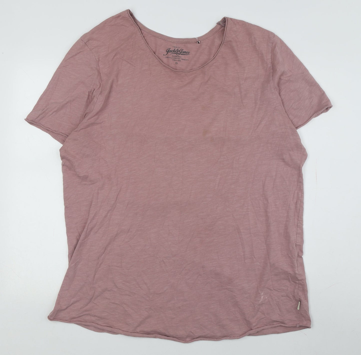 Unisex Adults UK Size 2XL JACK & JONES Pink Basic T-Shirt