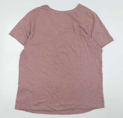 Unisex Adults UK Size 2XL JACK & JONES Pink Basic T-Shirt