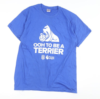 Mens UK Size L Gildan Blue  T-Shirt