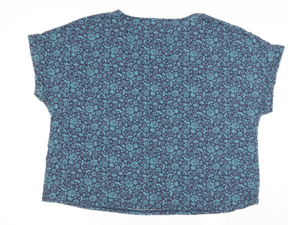 Womens UK Size 15 Julipa Blue Basic T-Shirt