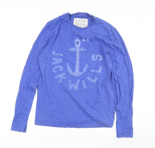 Jack Wills Women's Blue Long Sleeve T-Shirt, Size S