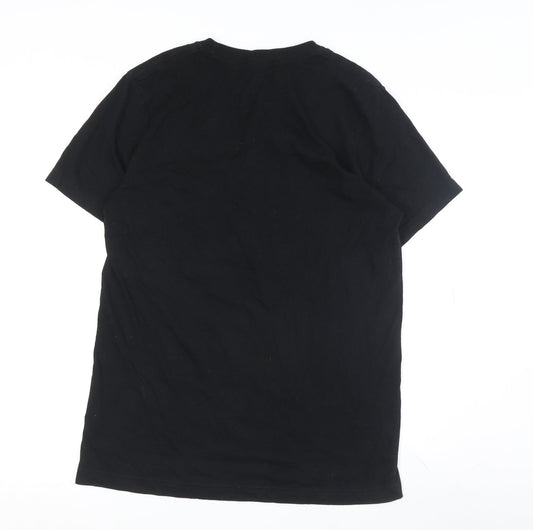 Mens UK Size M Canvas Black  T-Shirt
