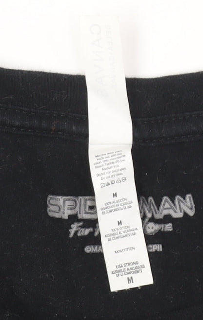 Mens UK Size M Canvas Black  T-Shirt
