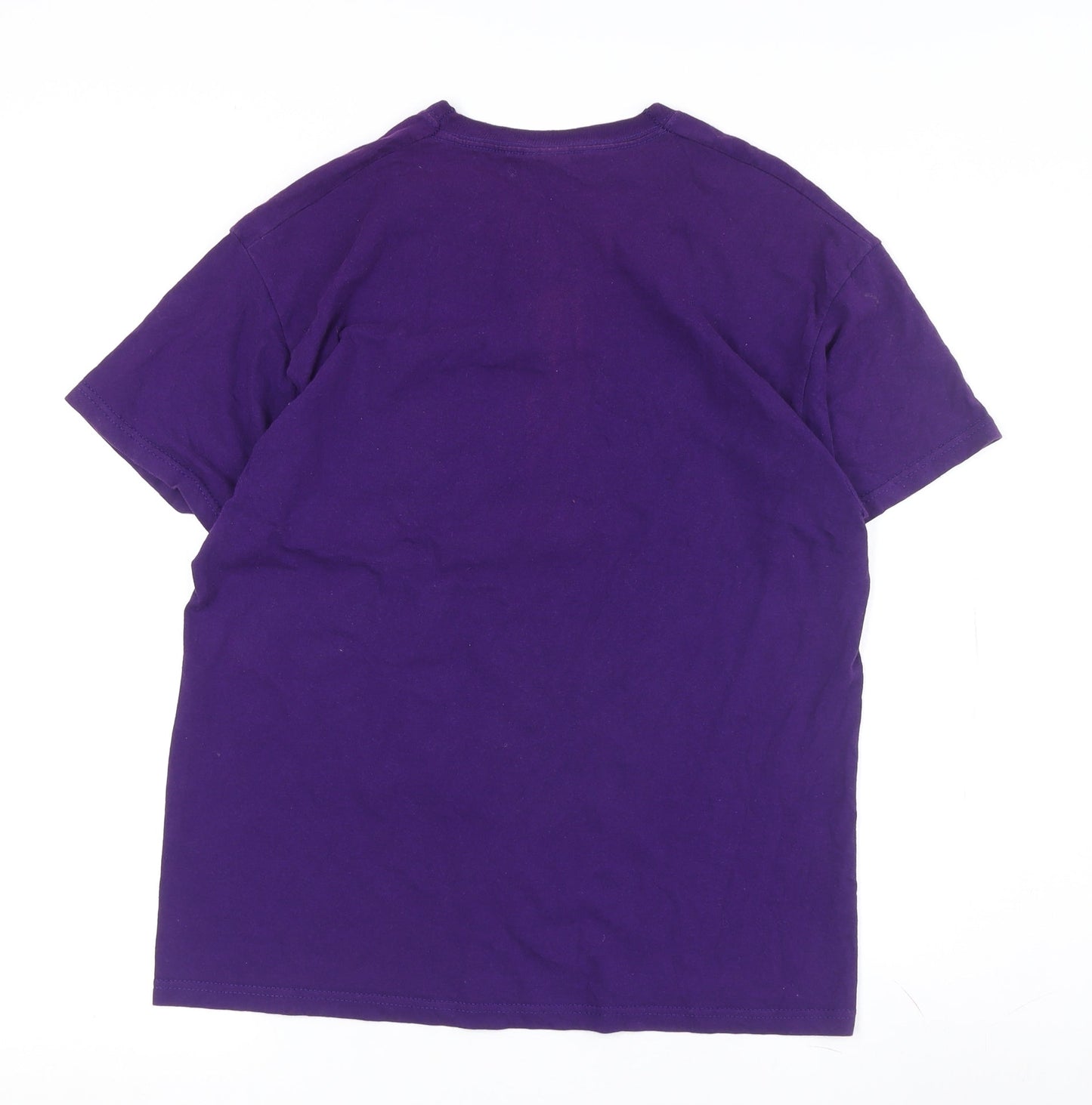 Unisex Adults UK Size M Fruit of the Loom Purple Basic T-Shirt