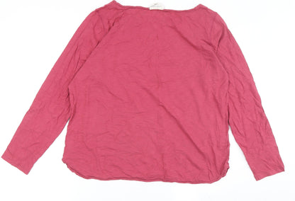 Laura Ashley Women's Pink Boat Neck Blouse, Size 20
