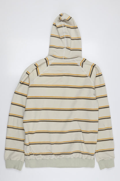 et-martins Beige Striped Pullover Hoodie - Men's L