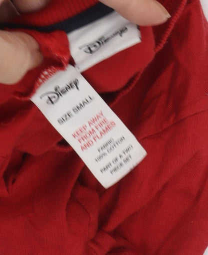 Womens UK Size S Disney Red Jersey T-Shirt