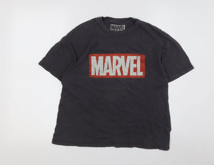 Unisex Adults UK Size XS Marvel Black  T-Shirt