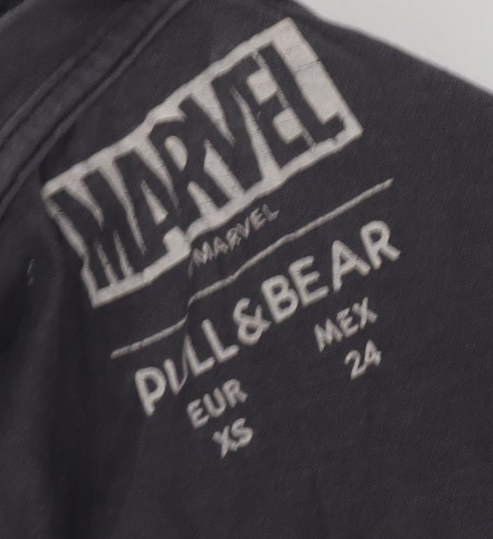 Unisex Adults UK Size XS Marvel Black  T-Shirt