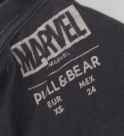 Unisex Adults UK Size XS Marvel Black  T-Shirt