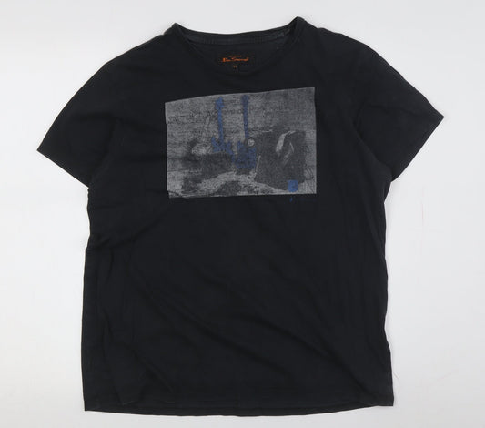 Mens UK Size M Ben Sherman Black  T-Shirt