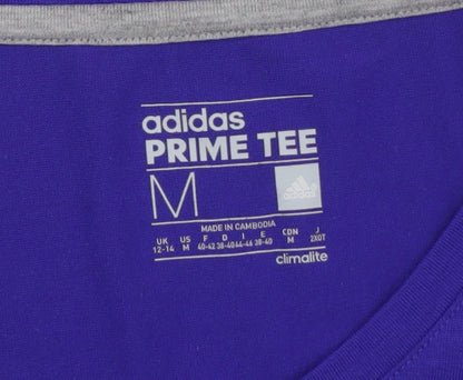 Unisex Adults UK Size M adidas Blue Basic T-Shirt