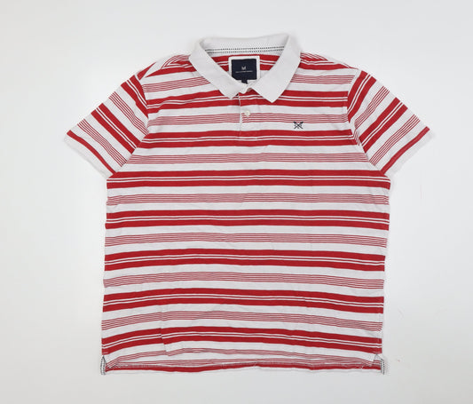 Crew Clothing Men’s Red Striped 2XL Polo Shirt