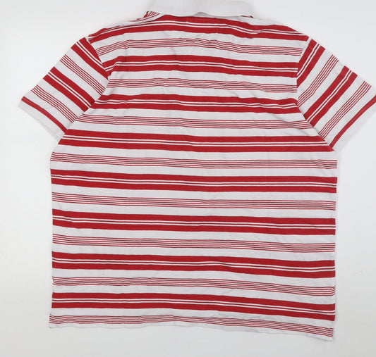 Crew Clothing Men’s Red Striped 2XL Polo Shirt