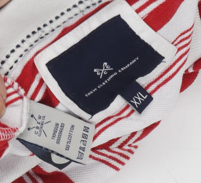 Crew Clothing Men’s Red Striped 2XL Polo Shirt