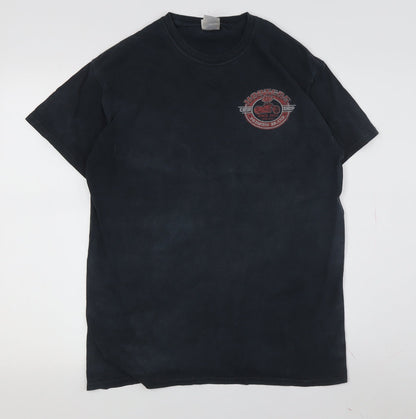 Mens UK Size M Gildan Black  T-Shirt