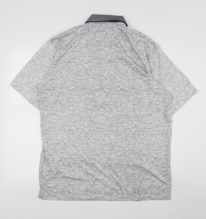 Tom Hagan Men's Grey Cotton Polyester Polo L