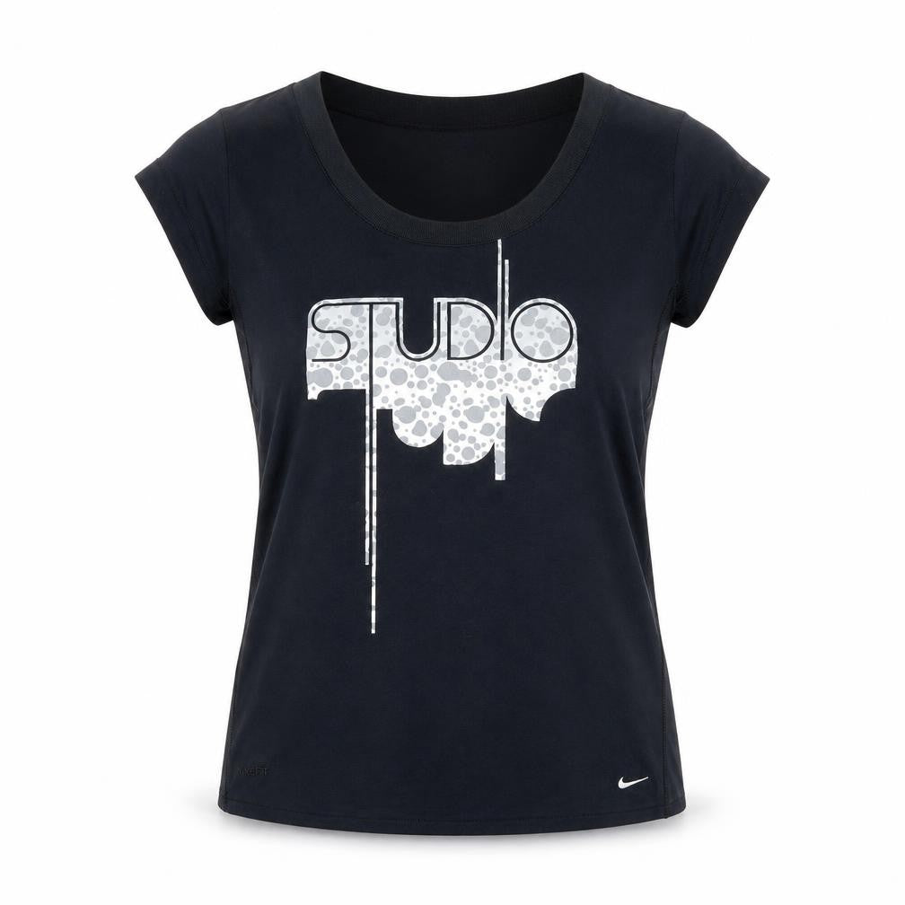 Womens UK Size S Nike Black Basic T-Shirt