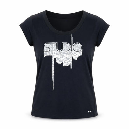 Womens UK Size S Nike Black Basic T-Shirt