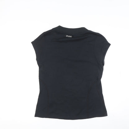 Womens UK Size S Nike Black Basic T-Shirt