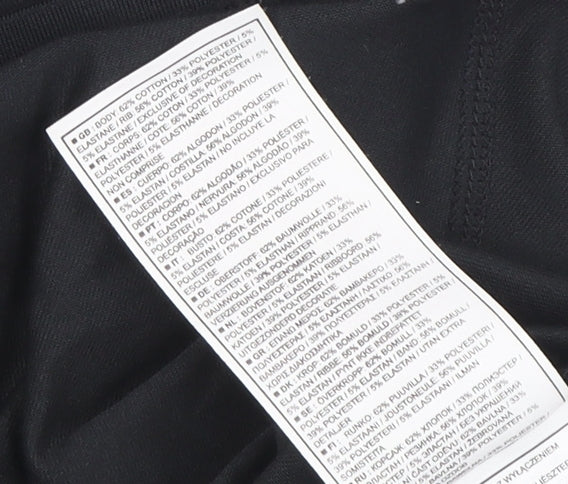 Womens UK Size S Nike Black Basic T-Shirt