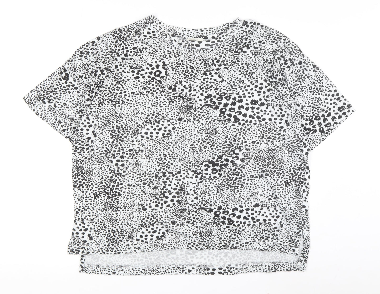 hush Women's Black Animal Print T-Shirt Medium