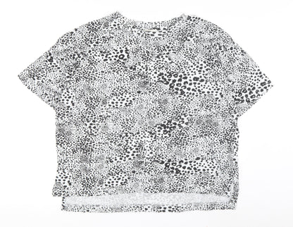 hush Women's Black Animal Print T-Shirt Medium