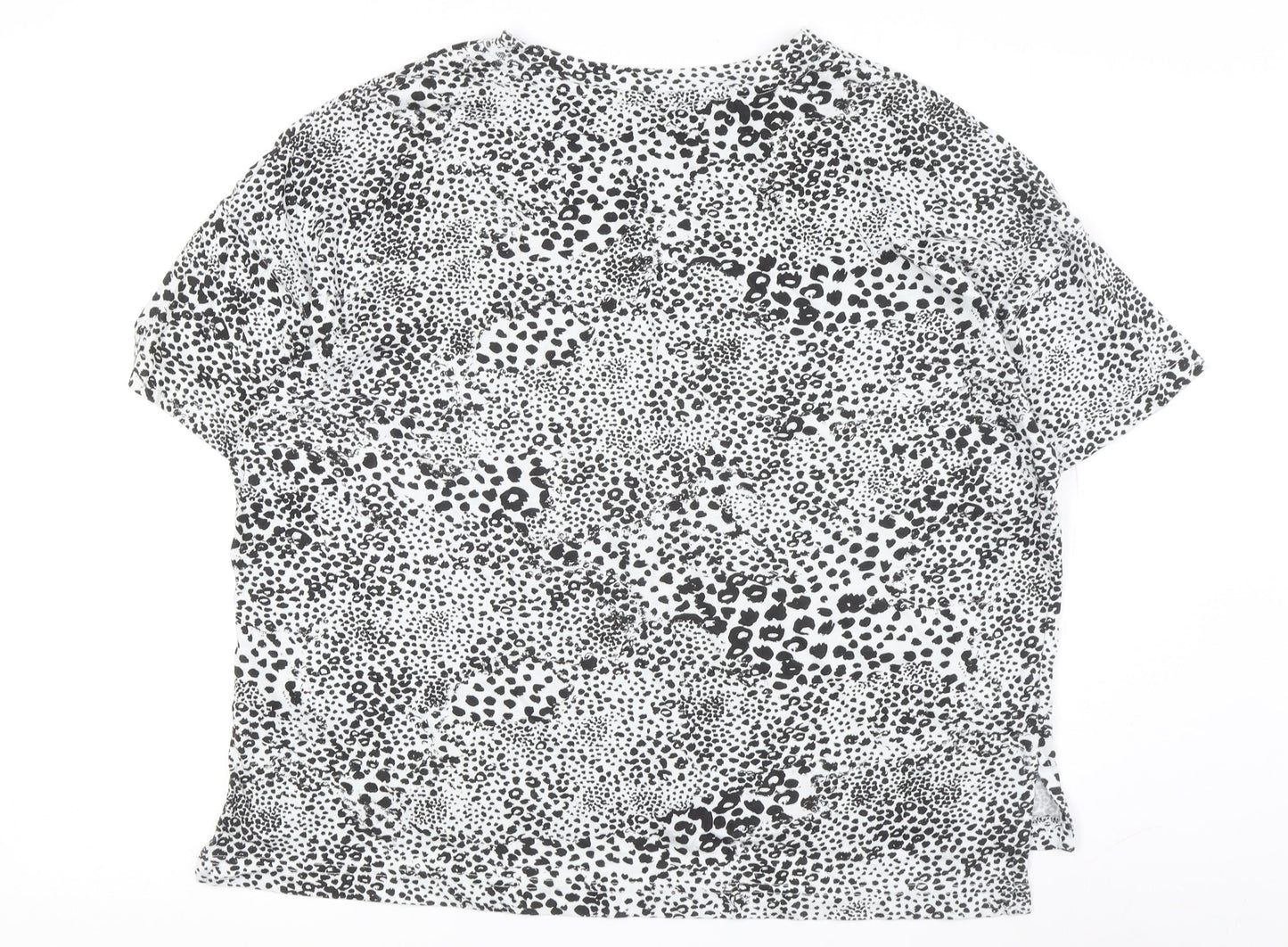 hush Women's Black Animal Print T-Shirt Medium