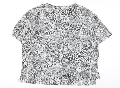 hush Women's Black Animal Print T-Shirt Medium