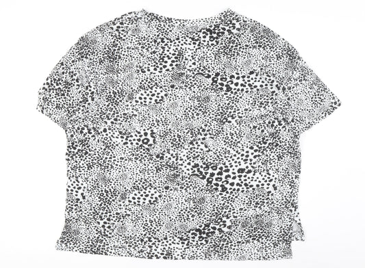 hush Women's Black Animal Print T-Shirt Medium