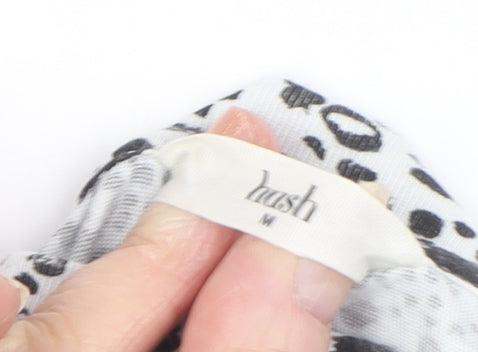 hush Women's Black Animal Print T-Shirt Medium