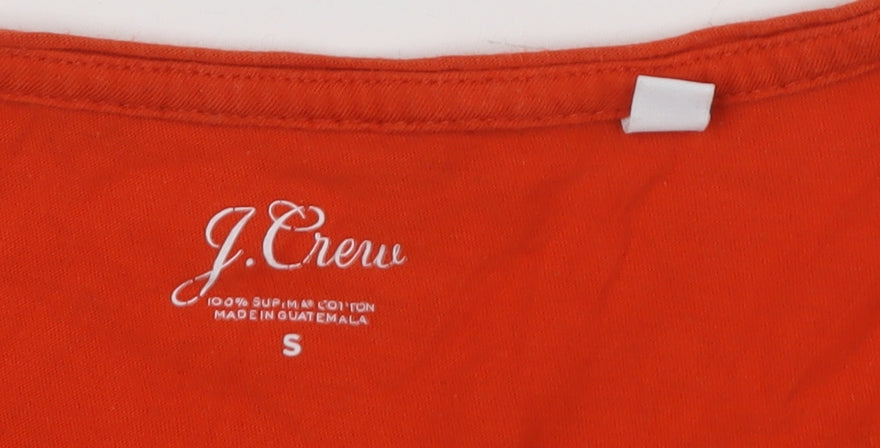 Womens UK Size S J.CREW Red Jersey T-Shirt