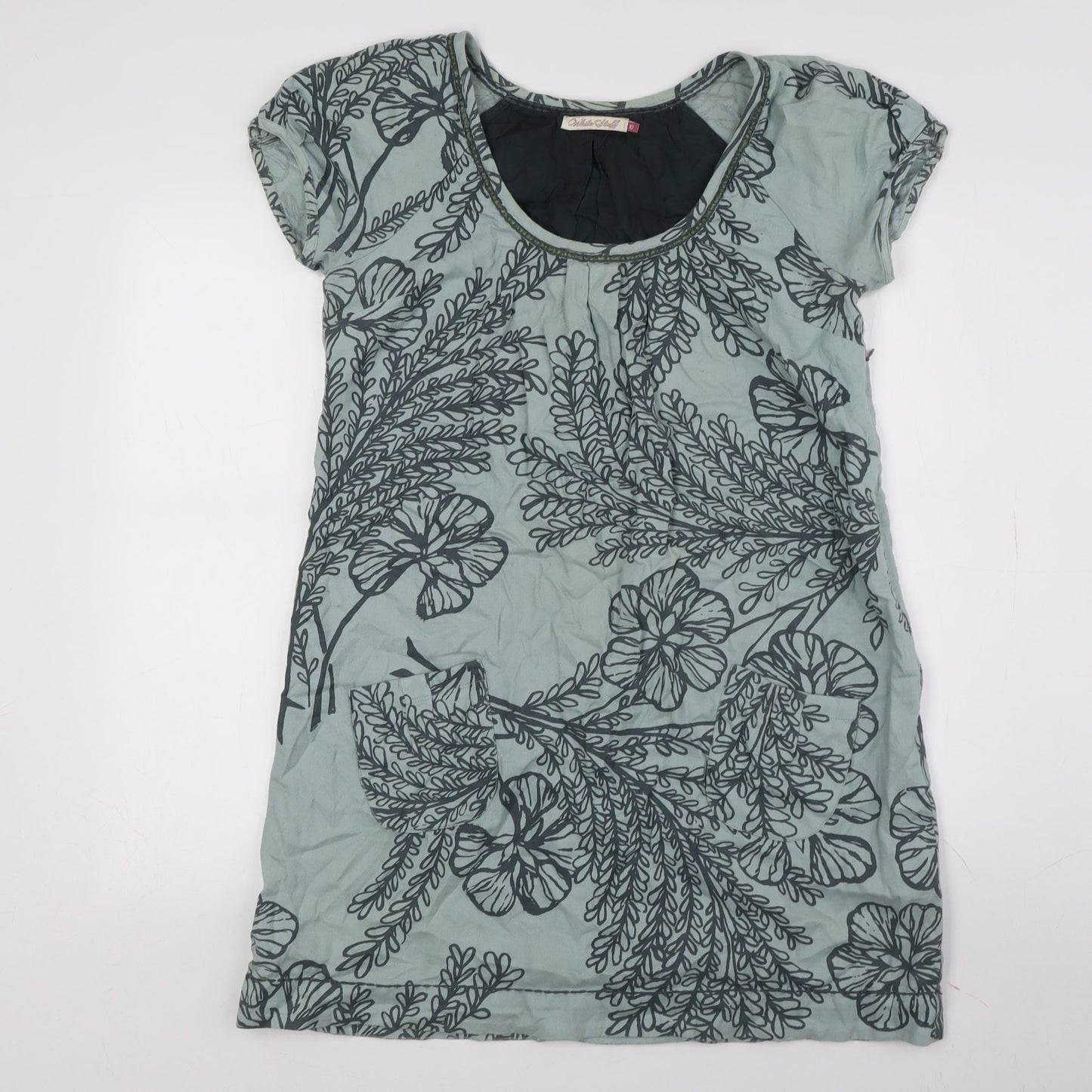 Natasha Gan Women's Green Floral Shift Dress Size 10