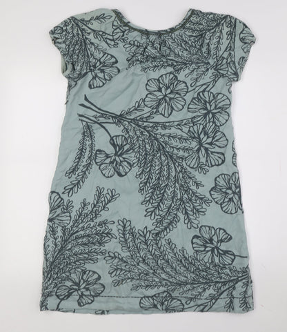 Natasha Gan Women's Green Floral Shift Dress Size 10