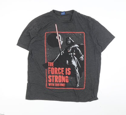George Men’s Grey Star Wars Darth Vader T-Shirt M