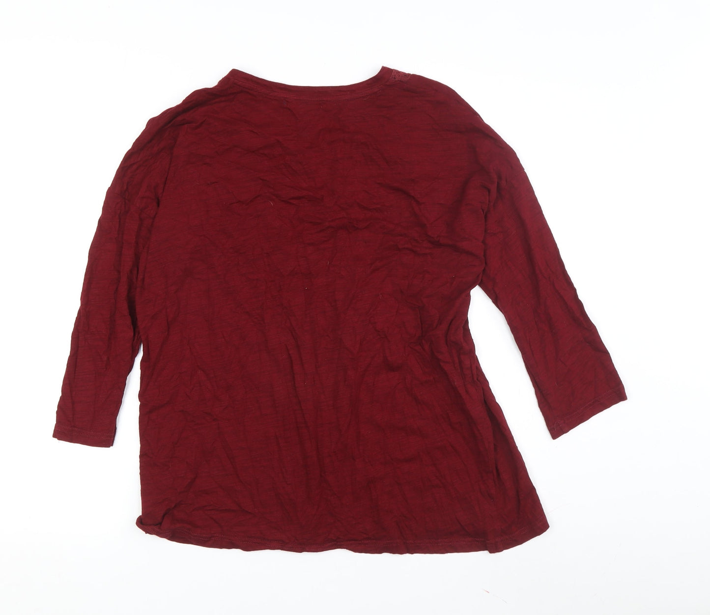 Chaps Women’s Red Tunic 3/4 Sleeve Blouse Size L