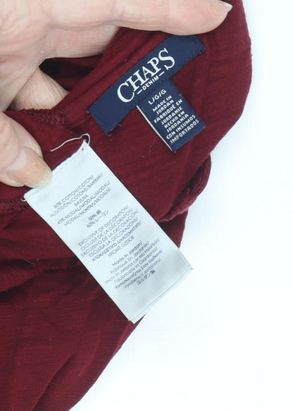 Chaps Women’s Red Tunic 3/4 Sleeve Blouse Size L