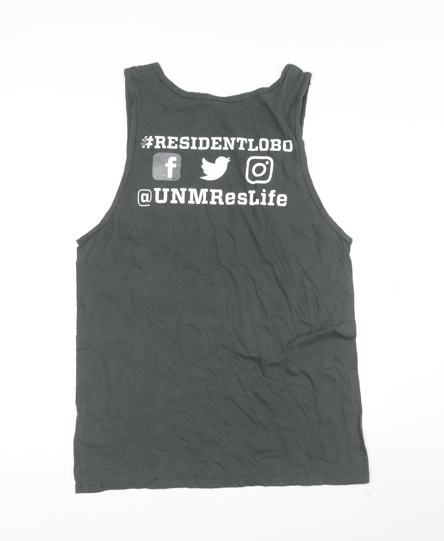 District Men's Green Graphic Sleeveless T-Shirt Size L