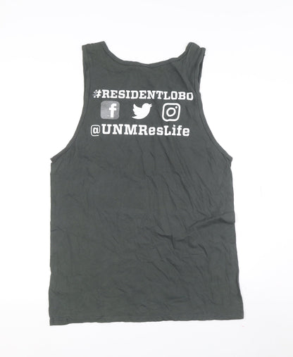District Men's Green Graphic Sleeveless T-Shirt Size L