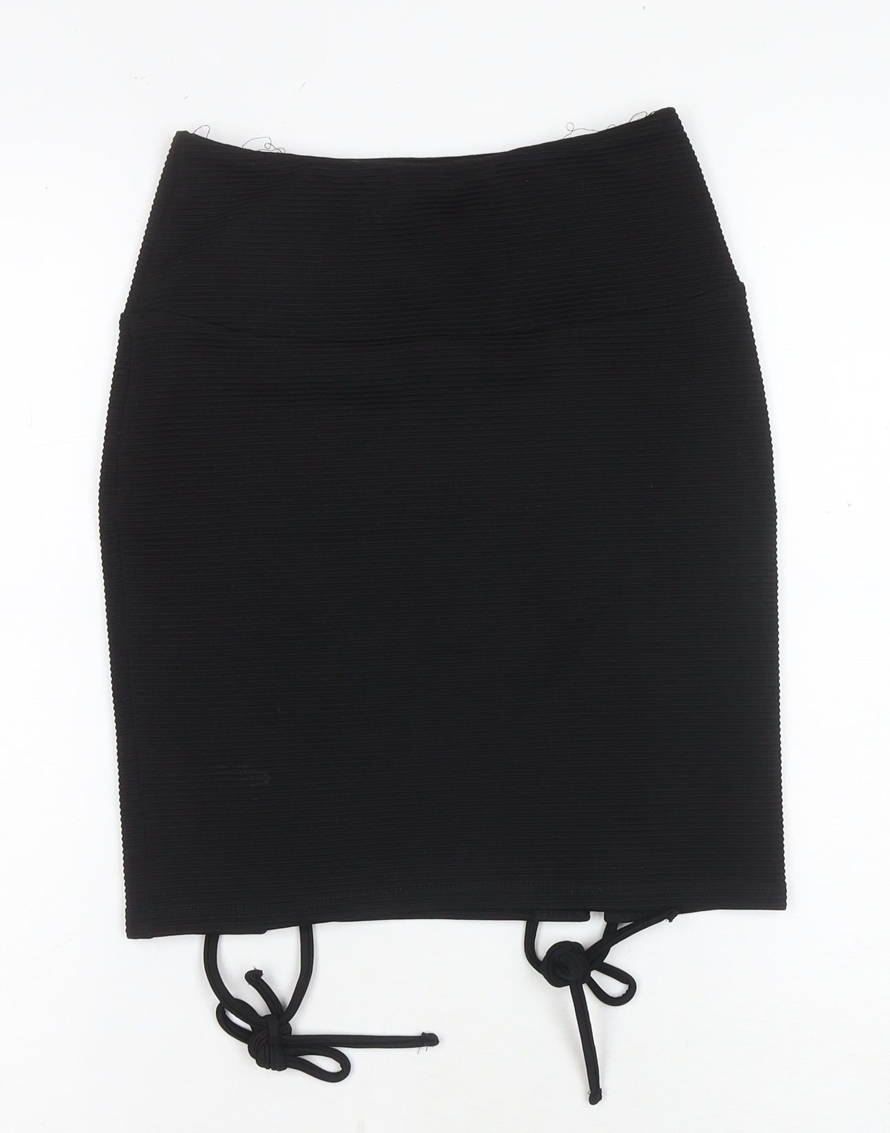 ASOS Women's Black Lace Up Pencil Skirt, Size 6, Elegant Style