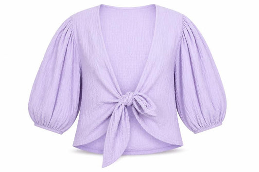 Womens UK Size XL Monki Purple Wrap Blouse